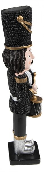 Vánoční dekorace Socha Louskáček Černý 5*4*16 cm – 5x4x16 cm