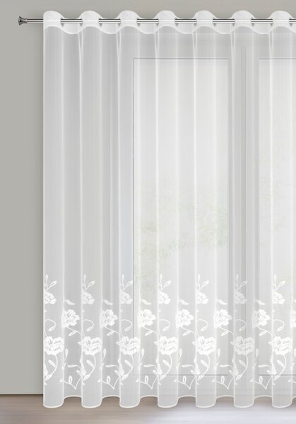 ZÁCLONA NA KROUŽCÍCH NATALI 350X250 CM KVĚTY
