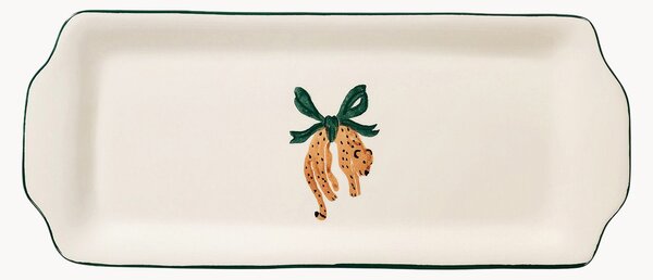 Ručně malovaný servírovací talíř Leopard