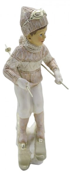 Dekorace Socha Dítě Růžová Bílá 12*8*19 cm – 12x8x19 cm