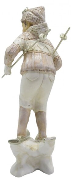 Dekorace Socha Dítě Růžová Bílá 12*8*19 cm – 12x8x19 cm