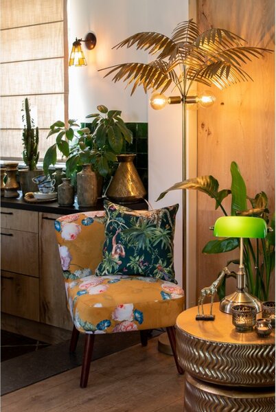 Stolní lampa se zeleným skleněným stínidlem GreenBank – 27x17x41 cm
