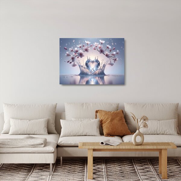 Skleněný obraz - Diamantové srdce (70x50 cm)