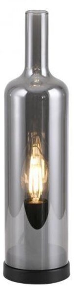 PAUL NEUHAUS JUST LIGHT Stolní lampa BOTTLE, kouřová barva, tvar láhve, kouřové sklo, šňůrový vypínač