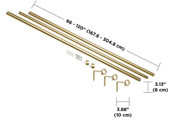 Ocelová roztažitelná garnýž 168 - 305 cm Cappa – Umbra