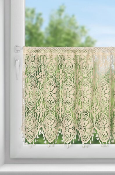 KRÁTKÁ ZÁCLONA NA PÁSCE MOLY 150X60 CM SVĚTLEBÉŽOVÁ
