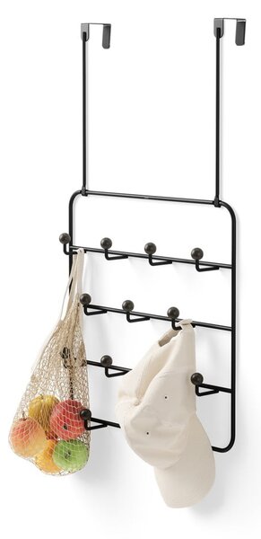 Černý přírodní kovový věšák na dveře 36 cm Estique – Umbra