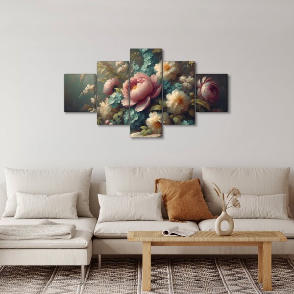 Obraz - Zátiší s květinami - malba (125x70 cm)