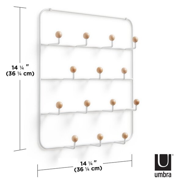 Bílý přírodní kovový věšák na dveře 36 cm Estique – Umbra