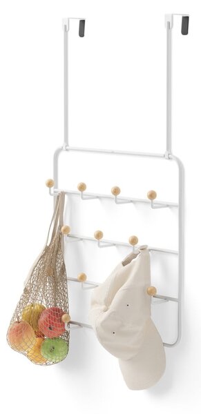 Bílý přírodní kovový věšák na dveře 36 cm Estique – Umbra