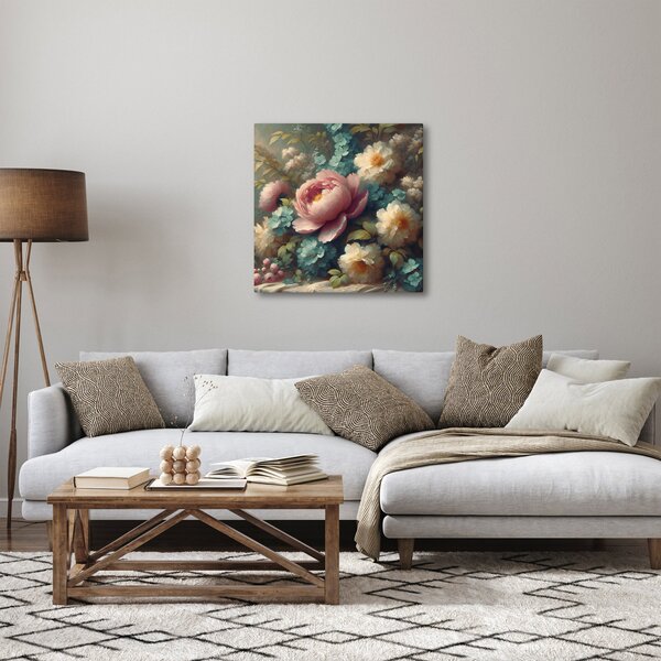 Obraz - Zátiší s květinami - malba (30x30 cm)