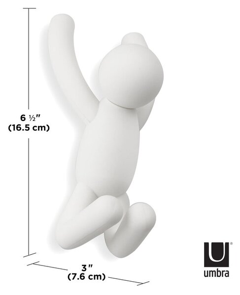 Nástěnné plastové háčky v sadě 3 ks Buddy – Umbra