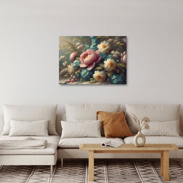 Obraz - Zátiší s květinami - malba (70x50 cm)