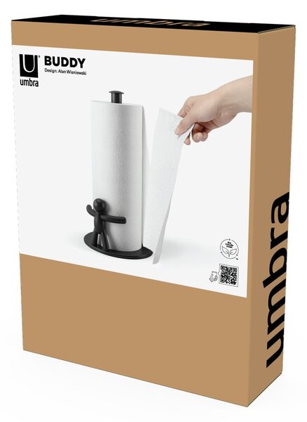 Ocelový držák na kuchyňské utěrky ø 19 cm Buddy – Umbra