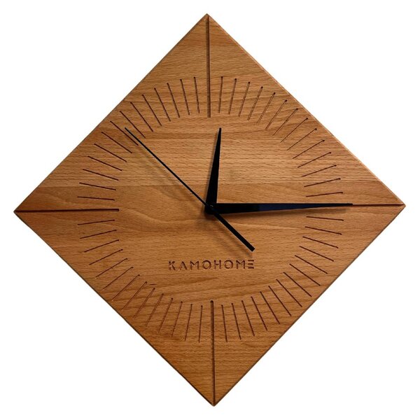 Kamohome Dřevěné nástěnné hodiny ARIES Velikost: 37x37 cm, Materiál: Buk