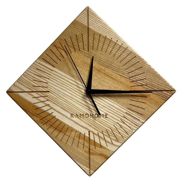 Kamohome Dřevěné nástěnné hodiny ARIES Velikost: 37x37 cm, Materiál: Buk