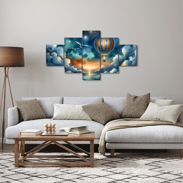 Obraz - Let noční oblohou (125x70 cm)