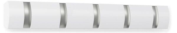 Bílý nástěnný věšák z topolového dřeva Flip – Umbra