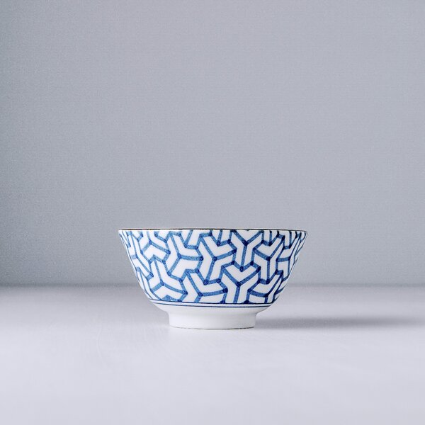 Made in Japan (MIJ) Indigo Ikat Herringbone Bowl 13 cm, 300 ml