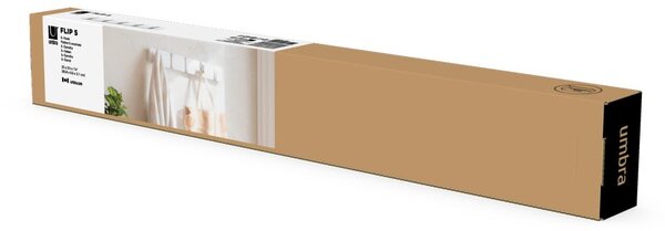 Bílý nástěnný věšák z topolového dřeva Flip – Umbra