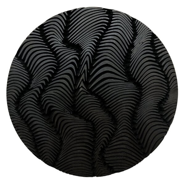 Kamohome Dřevěný obraz na zeď v abstraktním stylu WAVES Barva: Černá