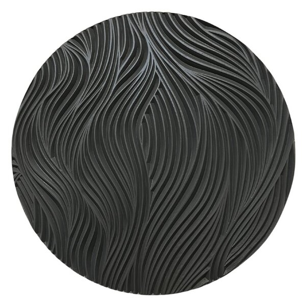 Kamohome Dřevěný obraz na zeď v abstraktním stylu RELIEF Barva: Černá