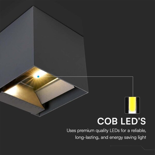 LED Solární nástěnné svítidlo se sen. LED/9W/3,7V 3000/4000/5000K IP65 černá