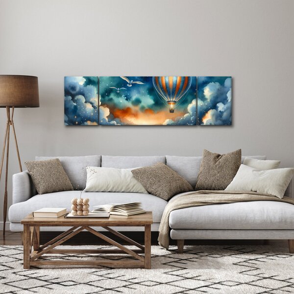 Obraz - Let noční oblohou (170x50 cm)