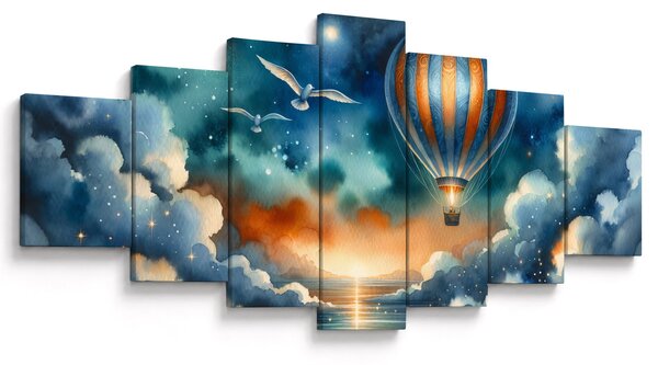 Obraz - Let noční oblohou (210x100 cm)