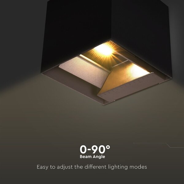 LED Solární nástěnné svítidlo se sen. LED/9W/3,7V 3000/4000/5000K IP65 černá