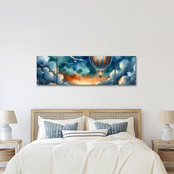Obraz - Let noční oblohou (170x50 cm)