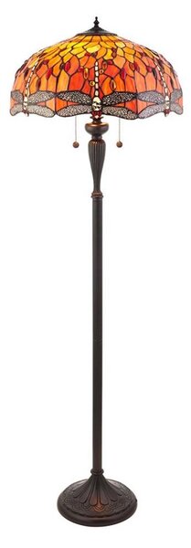 Endon 64070 - Stojací lampa Tiffany DRAGONFLY 2xE27/60W/230V pr. 50 cm