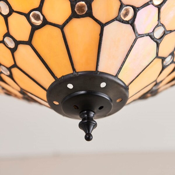 Endon 64300 - Přisazený lustr Tiffany PEARL 3xE27/60W/230V pr. 37 cm