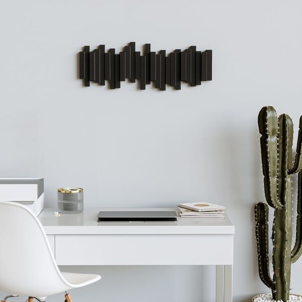 Černý plastový nástěnný věšák Sticks – Umbra