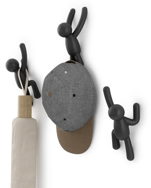 Nástěnné plastové háčky v sadě 3 ks Buddy – Umbra