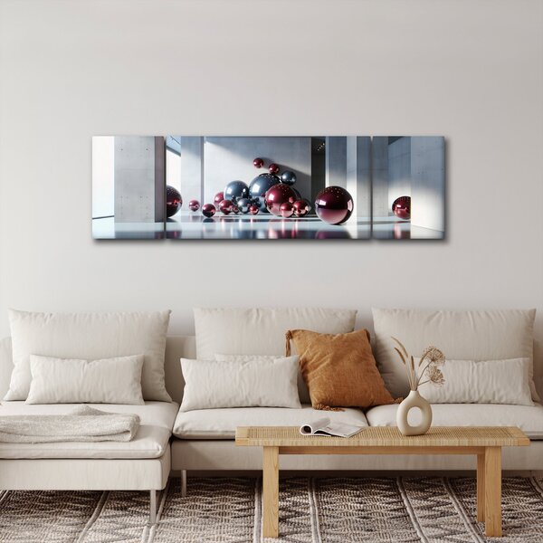 Obraz - 3D prostor s koulemi II. (170x50 cm)