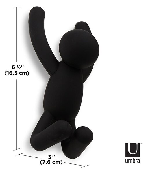 Nástěnné plastové háčky v sadě 3 ks Buddy – Umbra