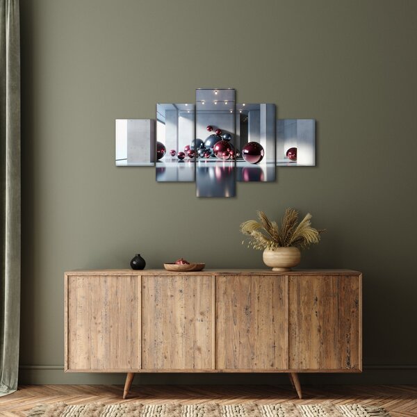 Obraz - 3D prostor s koulemi II. (125x70 cm)