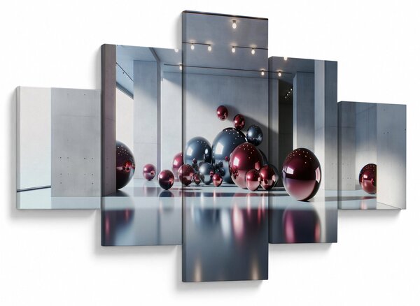 Obraz - 3D prostor s koulemi II. (125x70 cm)