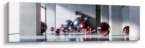 Obraz - 3D prostor s koulemi II. (170x50 cm)