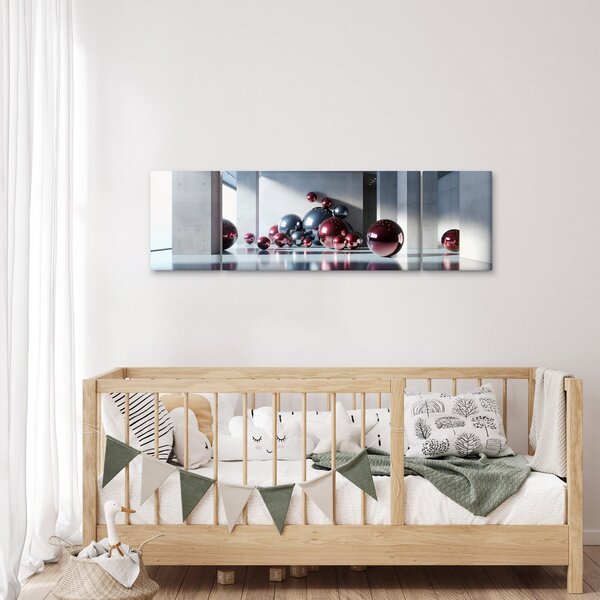 Obraz - 3D prostor s koulemi II. (170x50 cm)