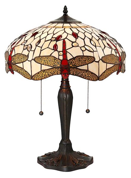 Endon 64085 - Stolní lampa Tiffany DRAGONFLY 2xE27/60W/230V pr. 41 cm