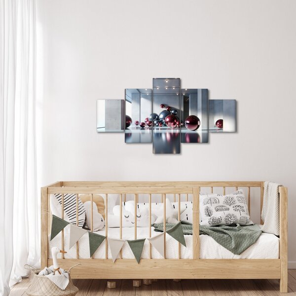 Obraz - 3D prostor s koulemi II. (125x70 cm)