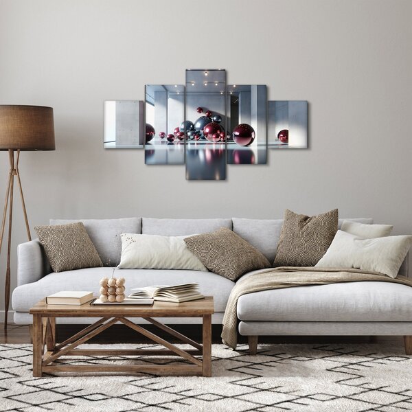 Obraz - 3D prostor s koulemi II. (125x70 cm)
