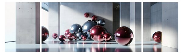 Obraz - 3D prostor s koulemi II. (170x50 cm)