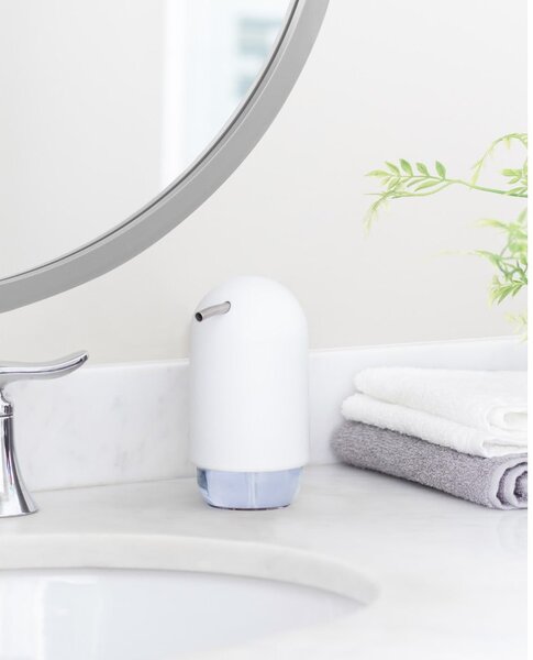 Bílý plastový dávkovač mýdla 230 ml Touch – Umbra