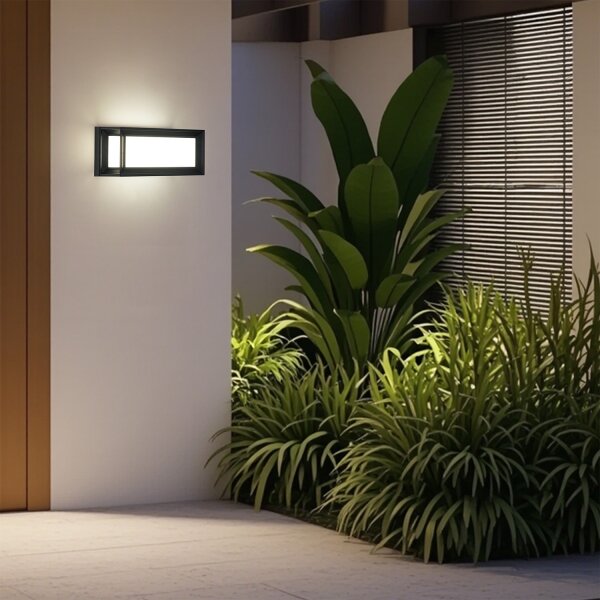 Brilagi - LED Venkovní nást. svítidlo se senzorem PARKER LED/12W/230V černá IP44