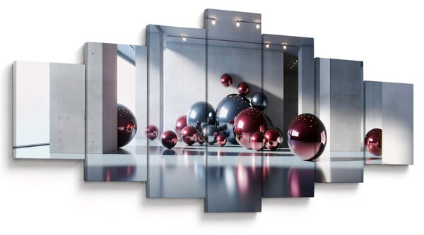 Obraz - 3D prostor s koulemi II. (210x100 cm)
