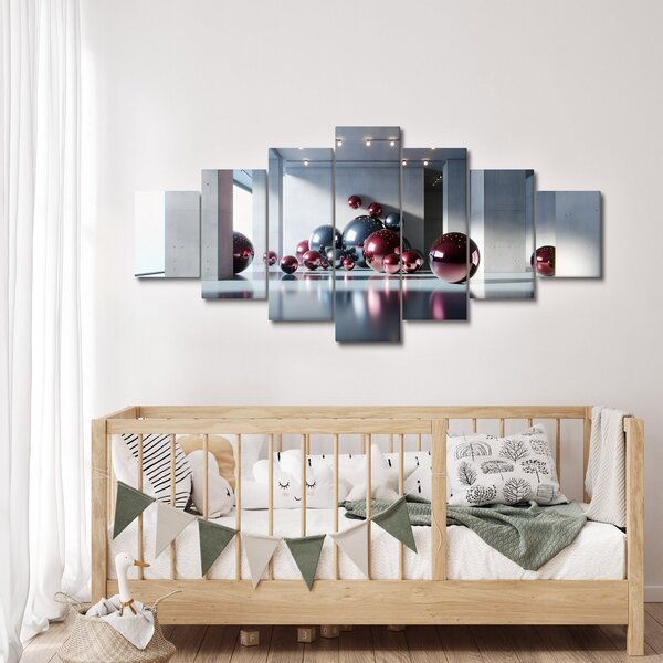 Obraz - 3D prostor s koulemi II. (210x100 cm)