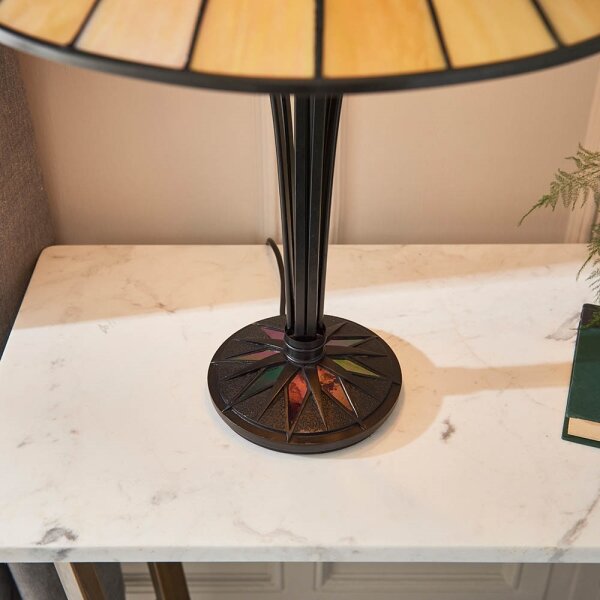 Endon 64045 - Stolní lampa Tiffany DARK STAR 2xE27/60W/230V pr. 49 cm